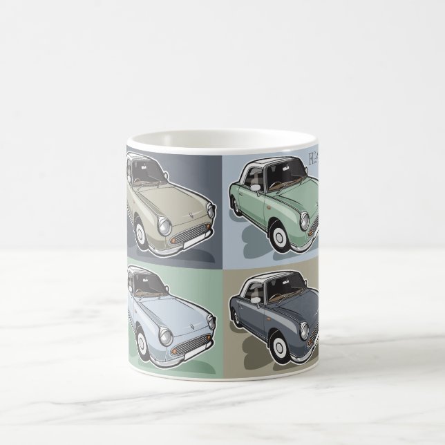 Nissan Figaro in four colours Coffee Mug (Center)