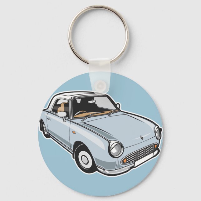 Nissan Figaro Pale Aqua Keychain (Front)