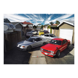Nissan GT-R R32 R33 R34 R35 Skyline Hakosuka Photo Print