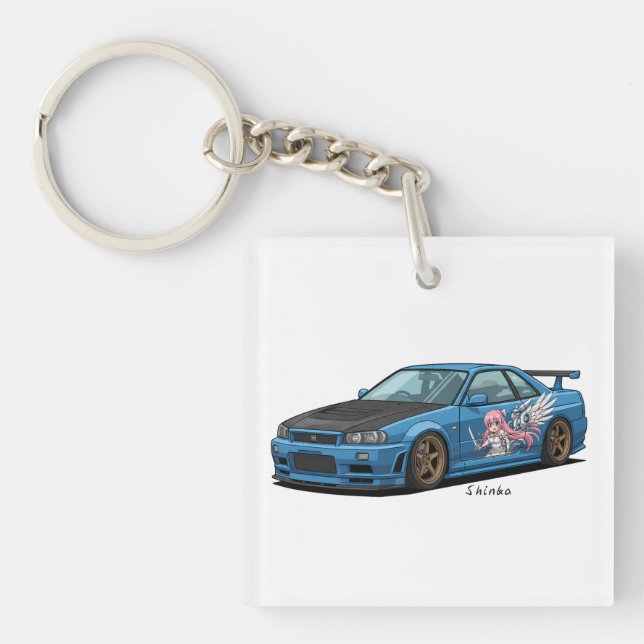 Nissan GT-R R34 Keychain (Front)