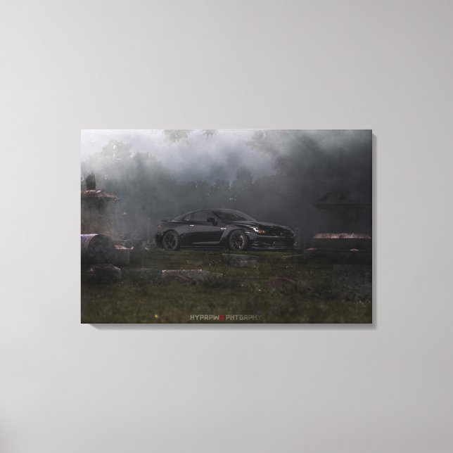 NISSAN GT-R R35 1400WHP IN GRAVEYARD CANVAS PRINT (Front)
