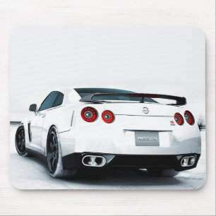 Nissan GT-R White Mouse Pad