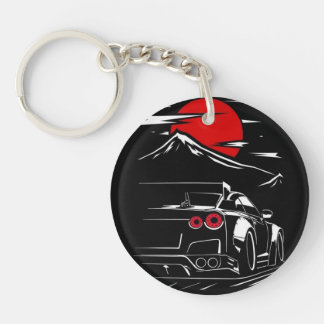 Nissan GTR R35, car,Porte-clés en acrylique