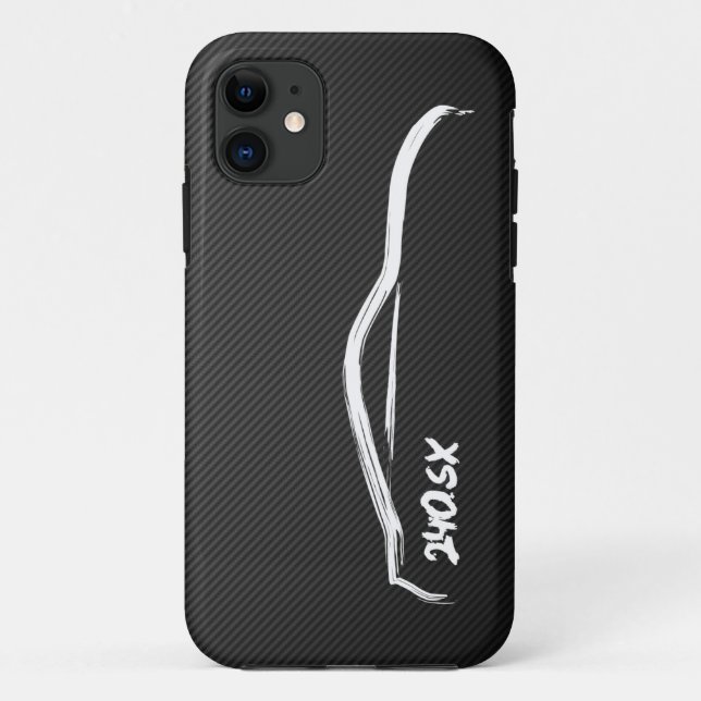 Nissan Silvia 240sx white silhouette Case-Mate iPhone Case (Back)