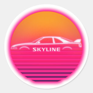 Nissan Skyline Graphic Classic Round Sticker