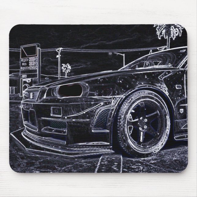 Nissan Skyline GT-R R34 Mouse Pad (Front)