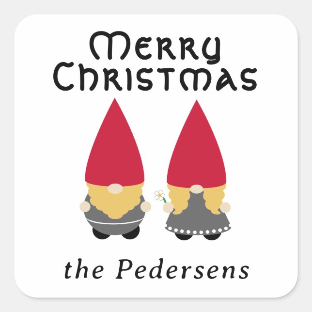 Nisse Folk - Personalized Square Sticker (Front)