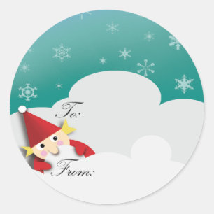 Nisse gift tag sticker