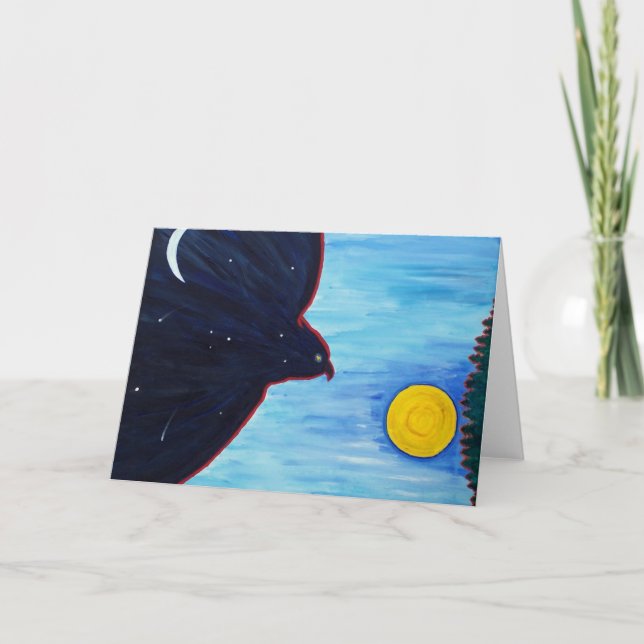 Nite Chases Day greeting card by artist Mark Easto (Front)