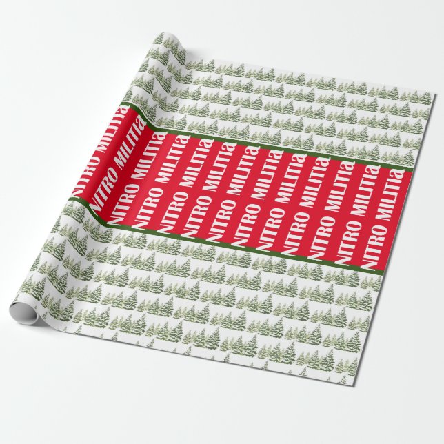 NITRO MILITIA Christmas gift wrapping paper #7 (Unrolled)