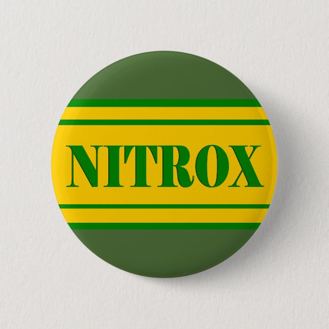 NITROX DIVING LOGO NITROX SCUBA DIVER - 2 INCH ROUND BUTTON (Front)