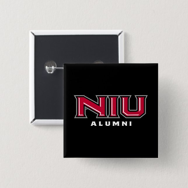 NIU Alumni 2 Inch Square Button (Front & Back)