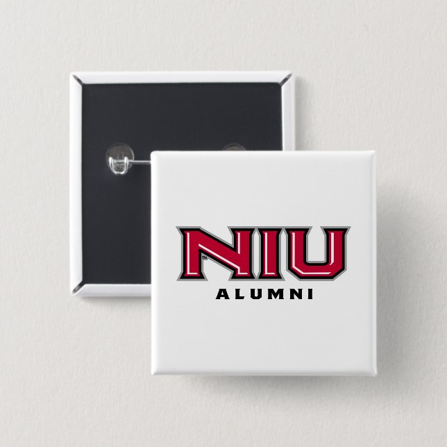 NIU Alumni 2 Inch Square Button (Front & Back)
