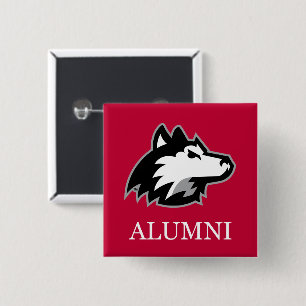 NIU Huskies Alumni 2 Inch Square Button