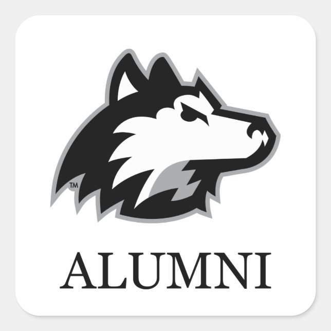 NIU Huskies Alumni Square Sticker (Front)