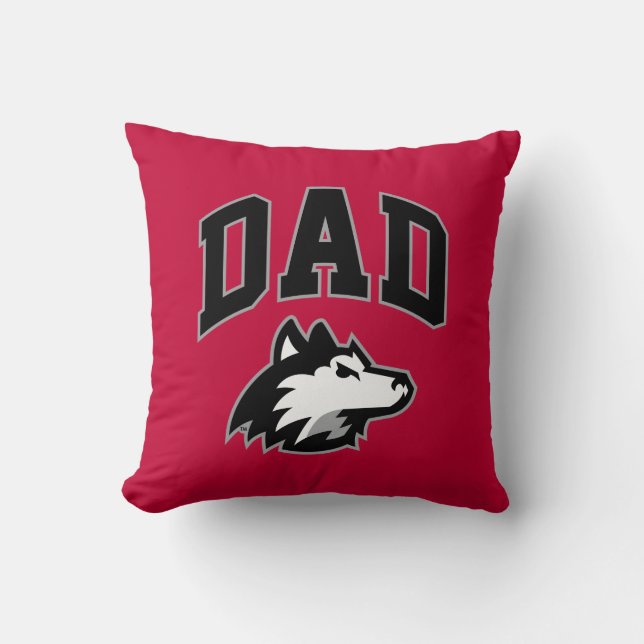 NIU Huskies Dad Throw Pillow (Front)