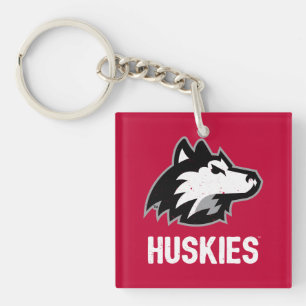 NIU Huskies Distressed Keychain