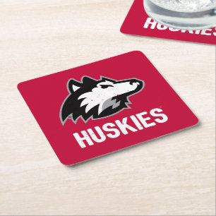 NIU Huskies Distressed Square Paper Coaster