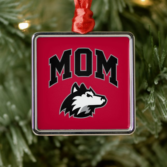 NIU Huskies Mom Metal Ornament (Tree)