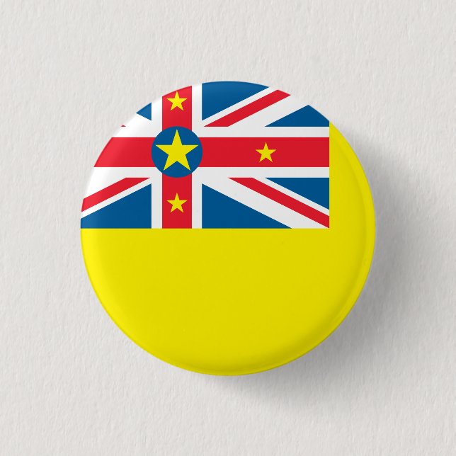 Niue Flag 1 Inch Round Button (Front)