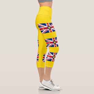 Niue Flag Capri Leggings
