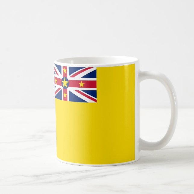 Niue Flag Ceramic Coffee Mug (Right)
