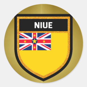 Niue Flag Classic Round Sticker