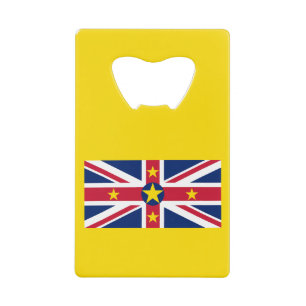 Niue Flag Credit Card Bottle Opener