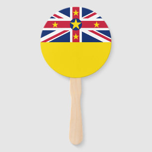 Niue Flag Hand Fan