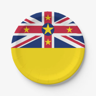 Niue Flag Paper Plate