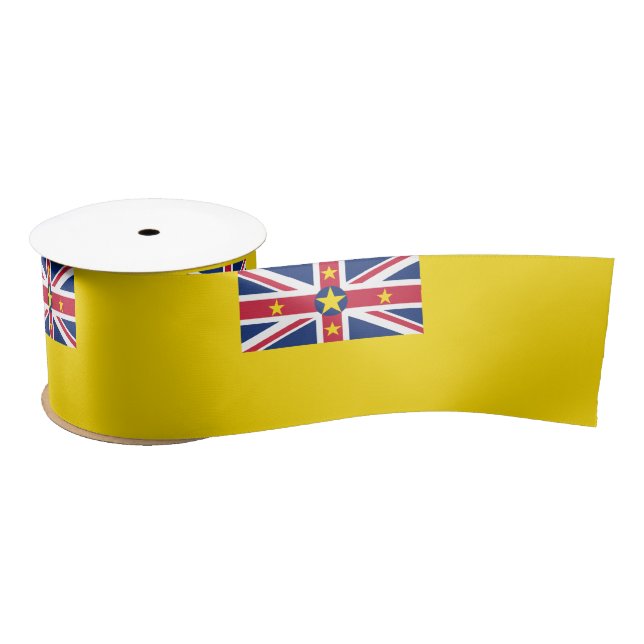 Niue Flag Satin Ribbon (Spool)