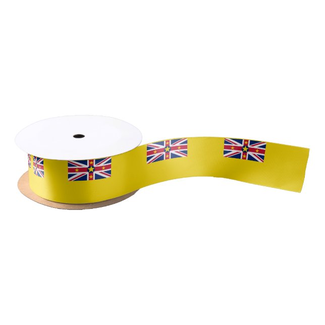 Niue Flag Satin Ribbon (Spool)