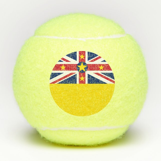 Niue Flag Tennis Balls (Front)