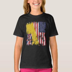 Niue USA Flag - Half American T-Shirt