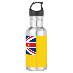 Niuean flag paper cup 532 ml water bottle