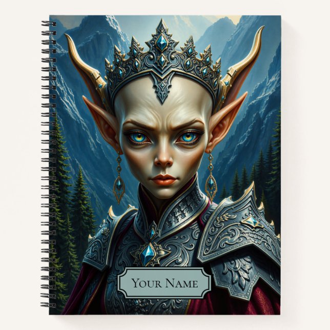 Nivalis Mountain Queen Dark Fantasy Hardcover Notebook (Front)