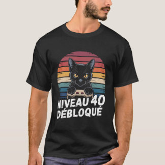 Niveau 40 Débloqué T-Shirt - Cadeau Anniversaire 4
