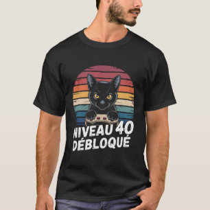 Niveau 40 Débloqué T-Shirt - Cadeau d'anniversaire