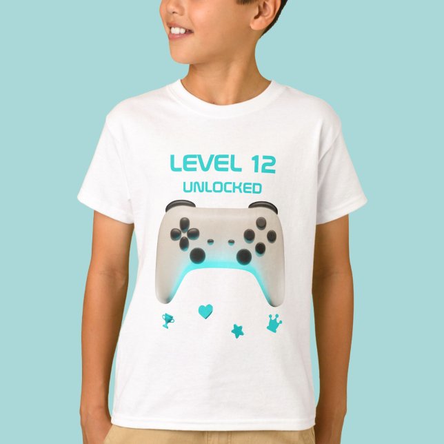 Niveau contrôleur haut Jeu déverrouillé Partie d'a (Controller Level Up Unlocked Gamer Birthday Party T-Shirt)