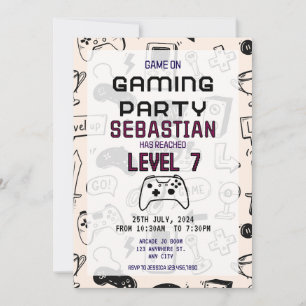Niveau du jeu vidéo jusqu'à Gamer Invitation d'ann