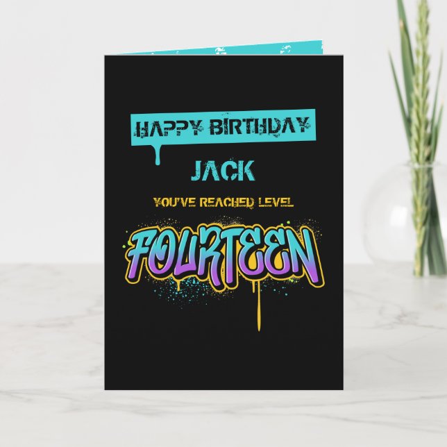 Niveau Quatorze Carte Anniversaire (Devant)