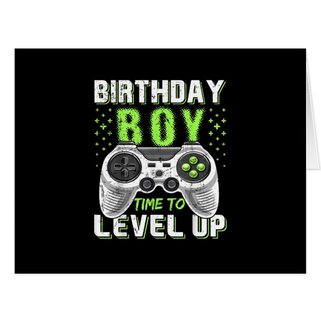 Niveau Up Anniversaire Jeu vidéo pour garçon (Devant horizontal)