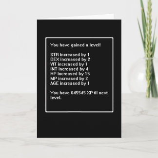 Niveau vers le haut de carte d'anniversaire