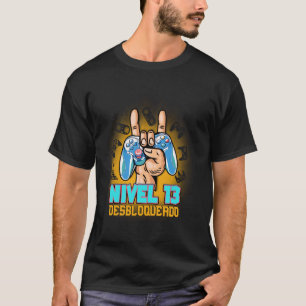 Nivel 13 Desbloqueado 13th Birthday Spanish Cumple T-Shirt