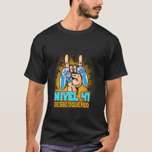 Nivel 41 Desbloqueado 41st Birthday Spanish Cumple T-Shirt