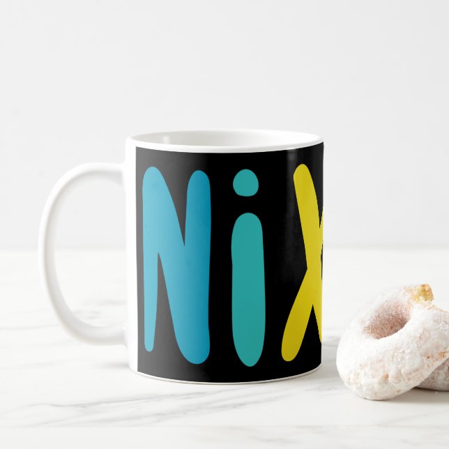 Nix Da, German Dialect Slang Coffee Mug (With Donut)