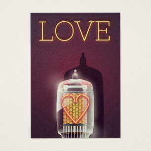 Nixie Tube 'Love' vintage poster