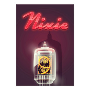 Nixie Tube vintage poster
