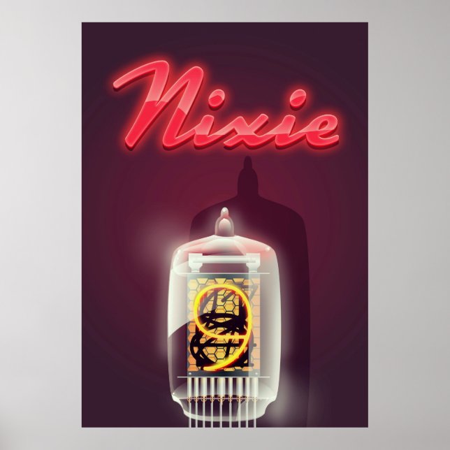Nixie Tube vintage poster (Front)