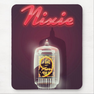 Nixie Tube vintage poster Mouse Pad